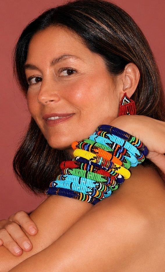 Pulsera masái amarilla