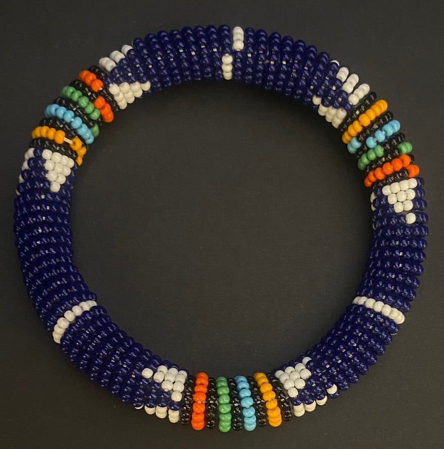 Pulsera masái azul