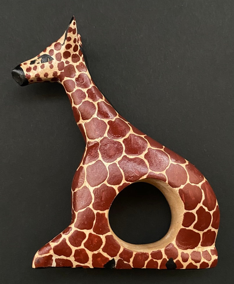 Servilleteros de aro de madera jirafa