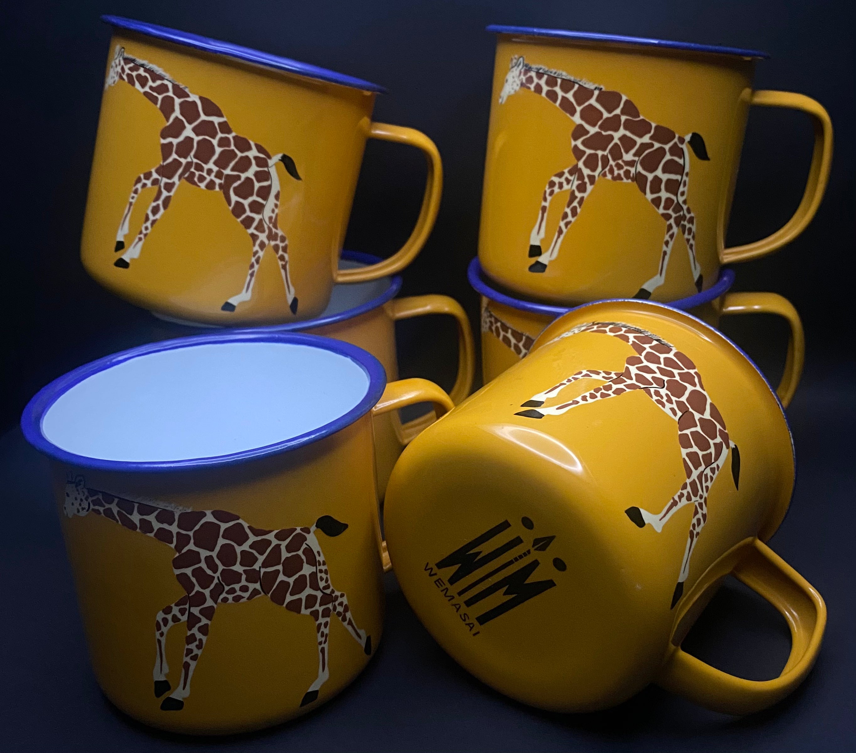 Tazas jirafa esmaltadas