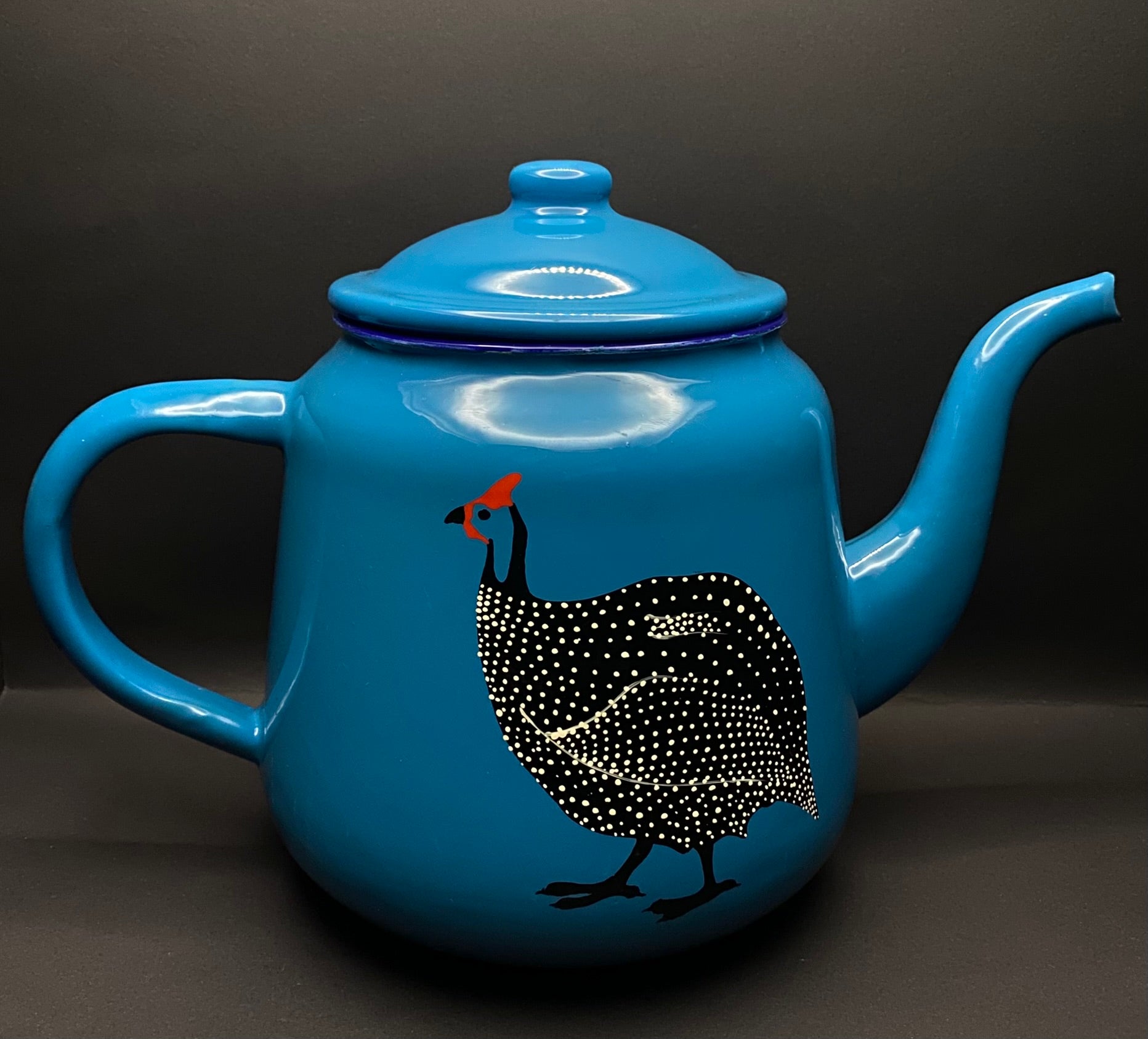 Tetera gallina de Guinea esmaltada