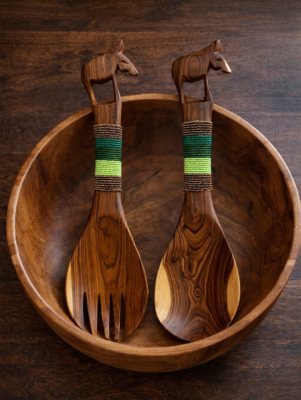 Maasai salad cutlery Zebra No. 2