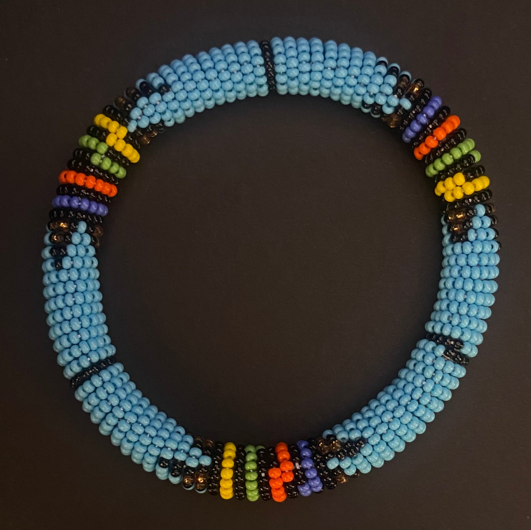Pulsera masái turquesa