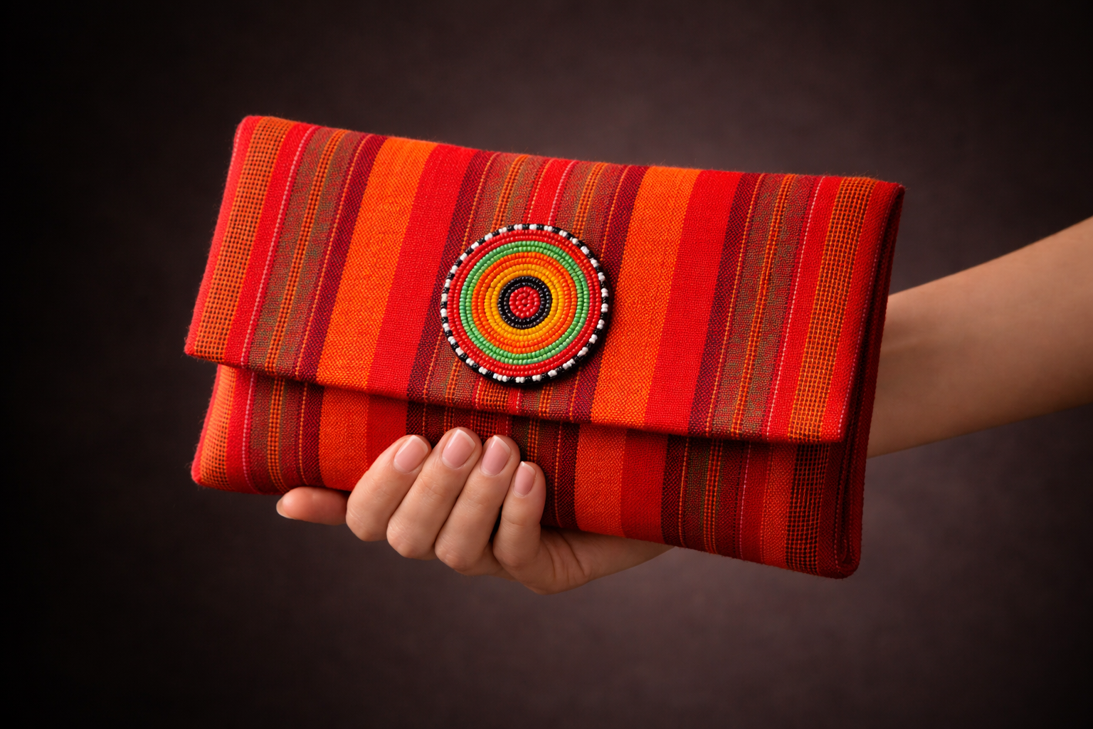 Cartera de mano masái Simba Nº1