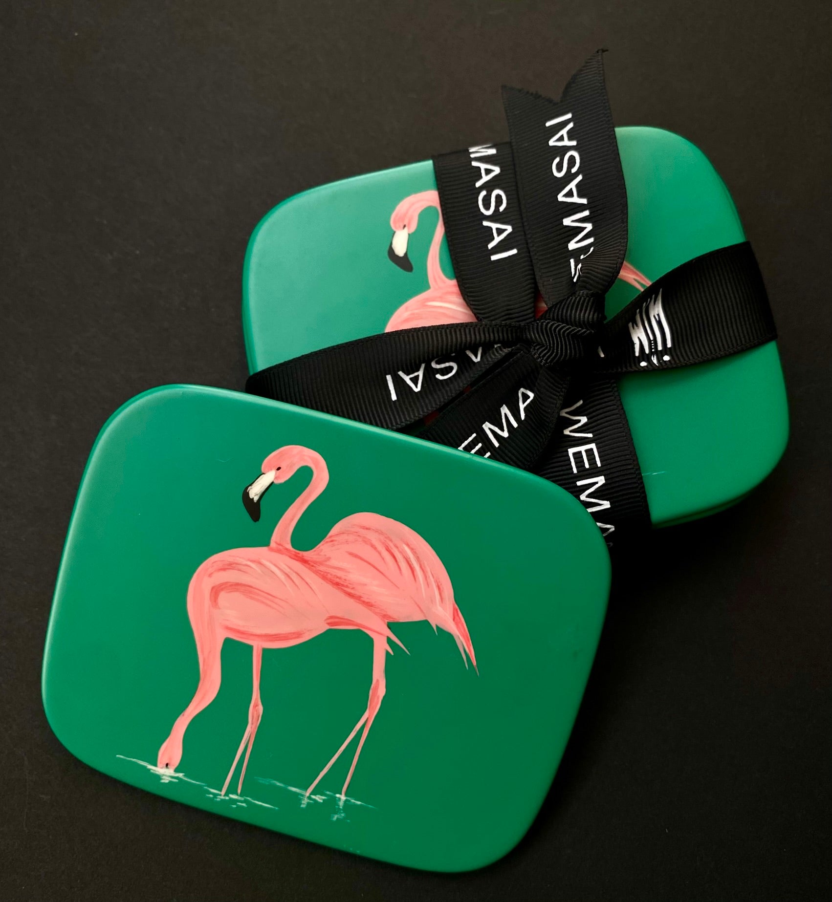 Lacquered Flamingo Coasters
