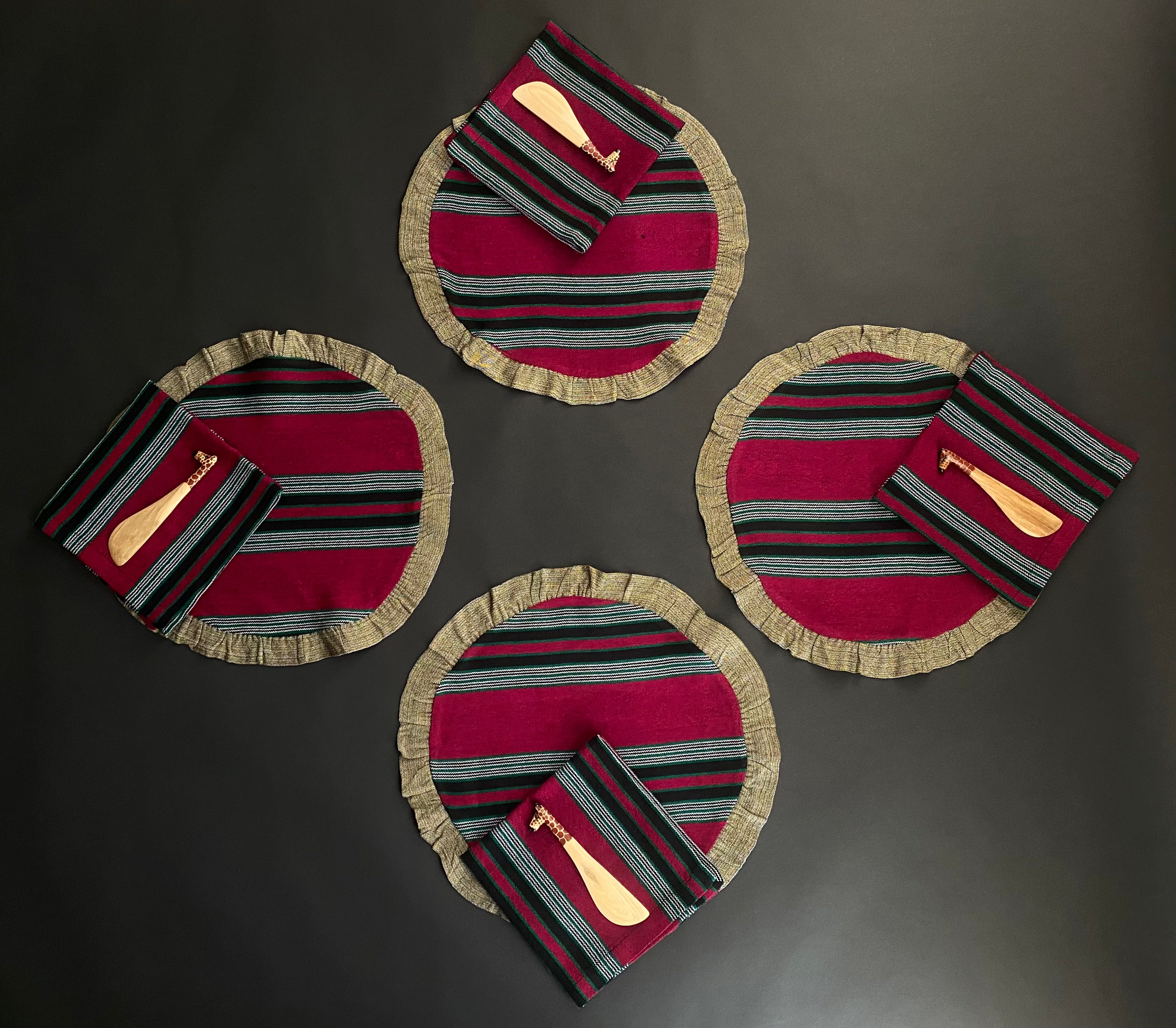 Maasai placemats Kifaru